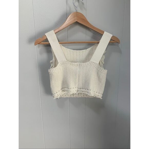 Zara Crochet Knit Crop Top Size 11-12 - Picture 2 of 6